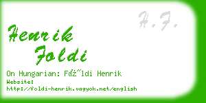 henrik foldi business card